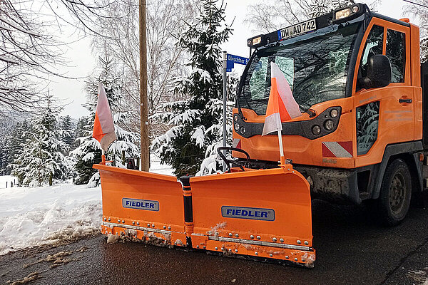 Trägerfahrzeug mit einem Fiedler Schneepflug